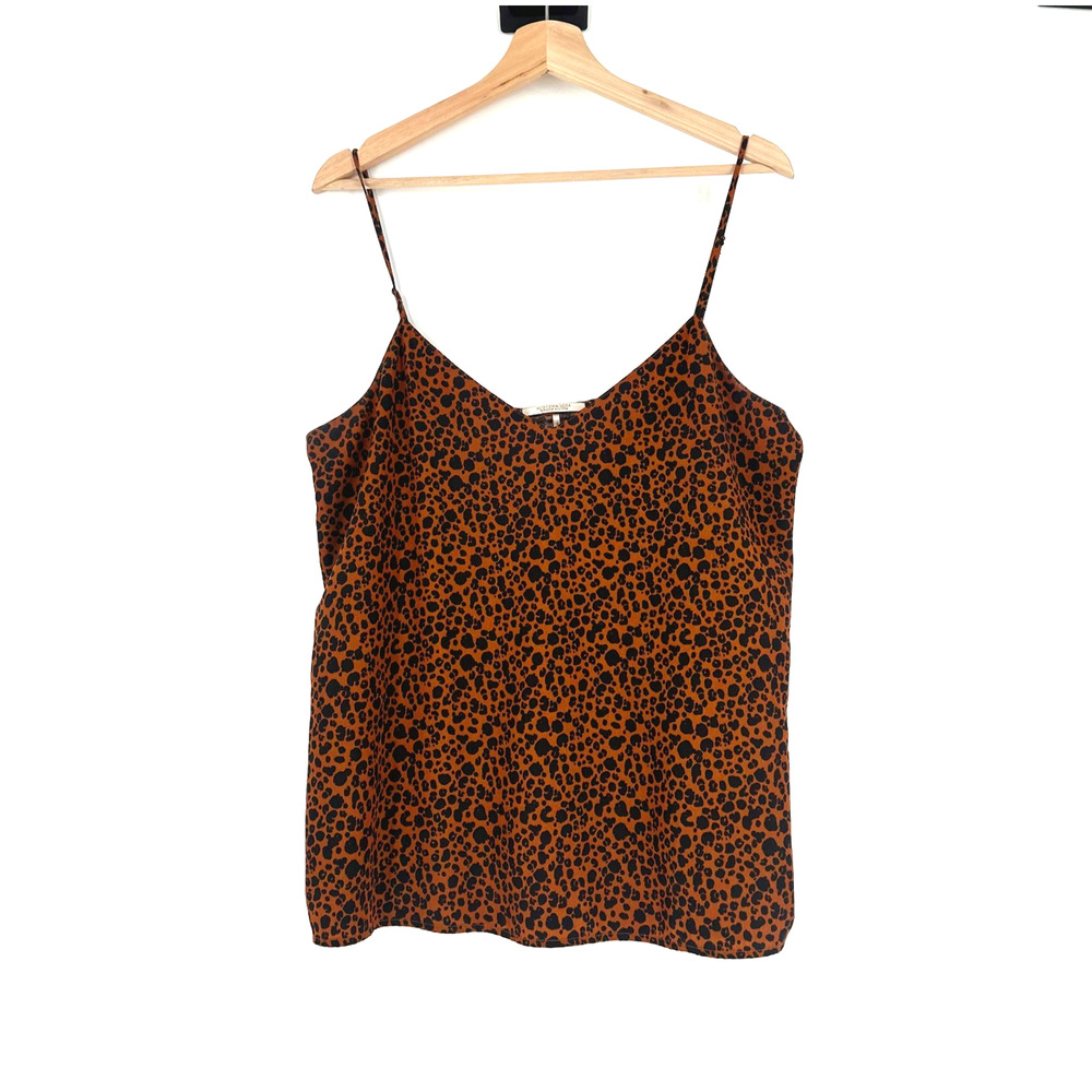 Scotch & Soda Cheetah Print Cami Tank Top XL Y2K‎ Aesthetic Retro Layering Indie